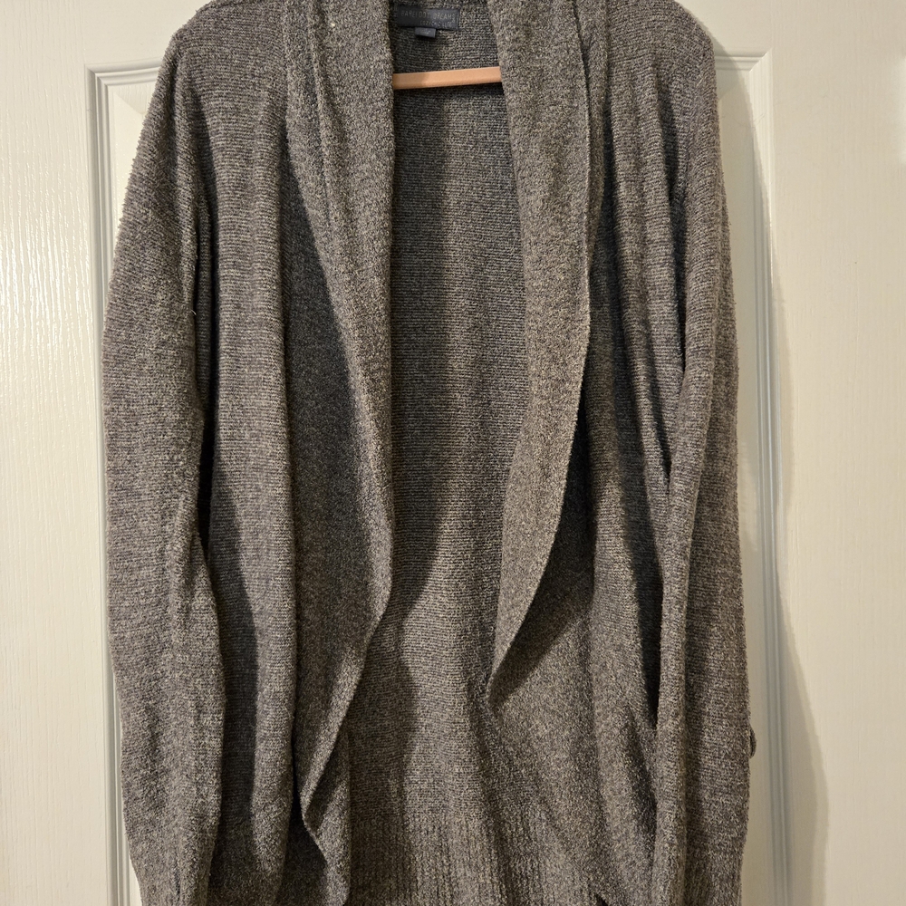 Barefoot Dreams Charcoal Knit Cardigan